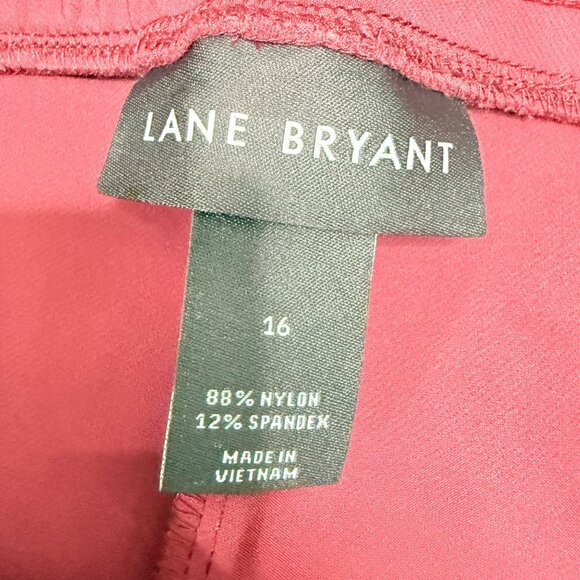 Lane Bryant Womens Size 16 Pink Ankle Pants Nylon/Spandex Stretch - Picture 3 of 9